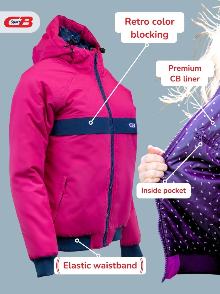 cbsports primaloft coat | women | deep pink